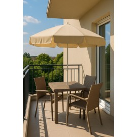Durul Plaj, Güneş ve Balkon Şemsiyesi Krem Renk Kalın Kumaş