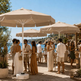 Durul Şemsiye Havuz, Bahçe, Restaurant, Cafe 300/8 - 3 Metre Büyük Yuvarlak Şemsiye-krem