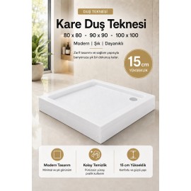 Durul Akrilik Kare ve Dikdörtgen Duş Tekneleri