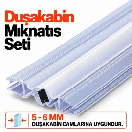 Durul Duşakabin Mıknatıs Fitili Seti Şeffaf – 5-6 mm Cam, 190 cm