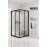 Durul Duşakabin Kare Nero Desen Orta Buzlu Temperli Cam Siyah Profil