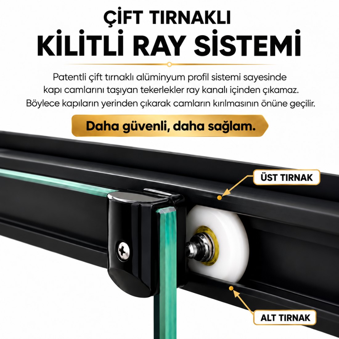 Çift Tırnaklı Kilitli Ray Sistemi